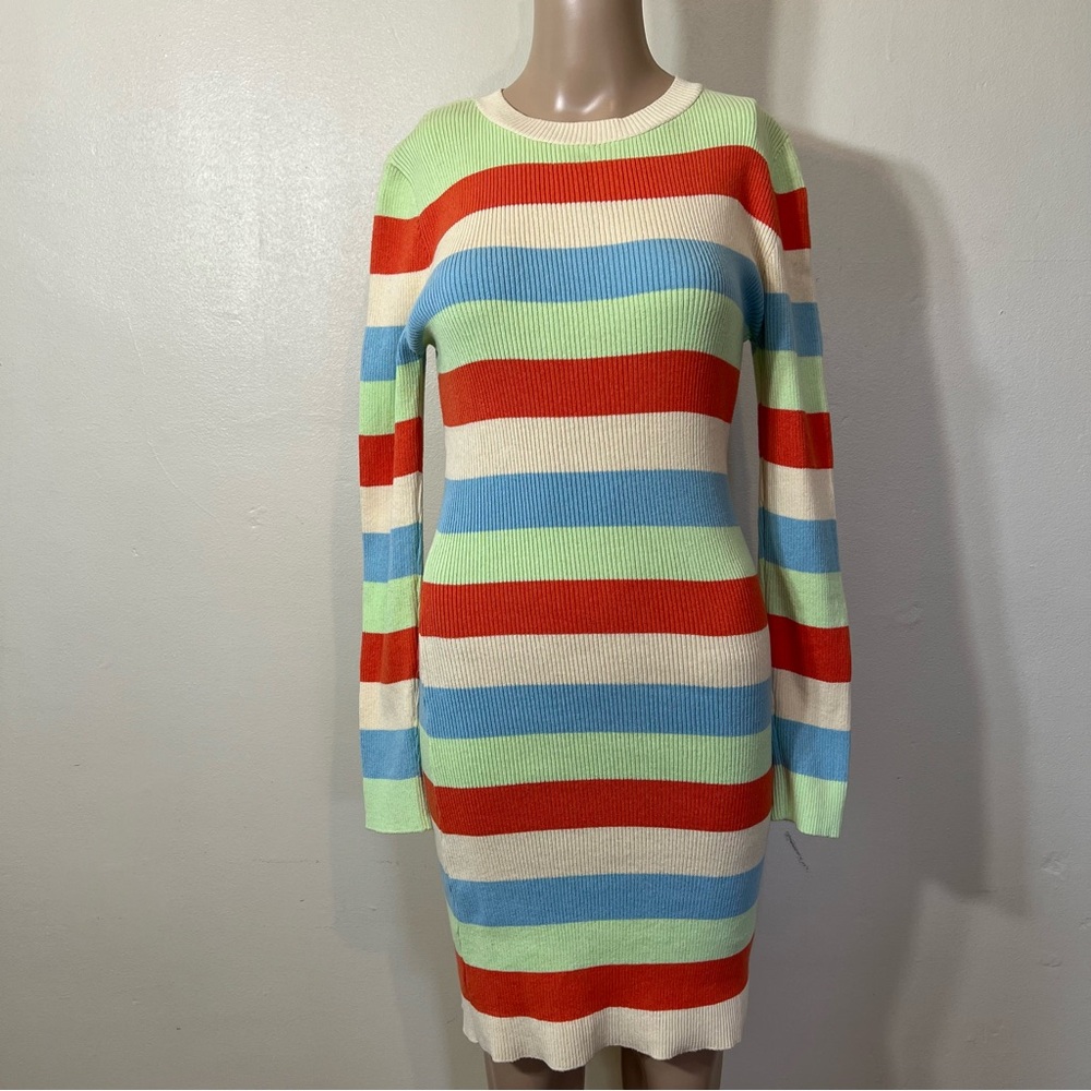 Zara Multicolor Knit Long sleeve dress